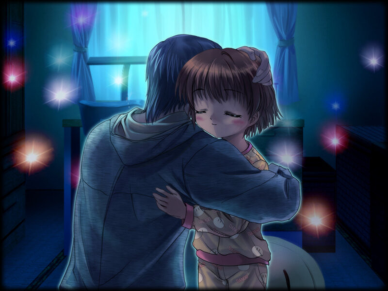 Girl Hugging a Person