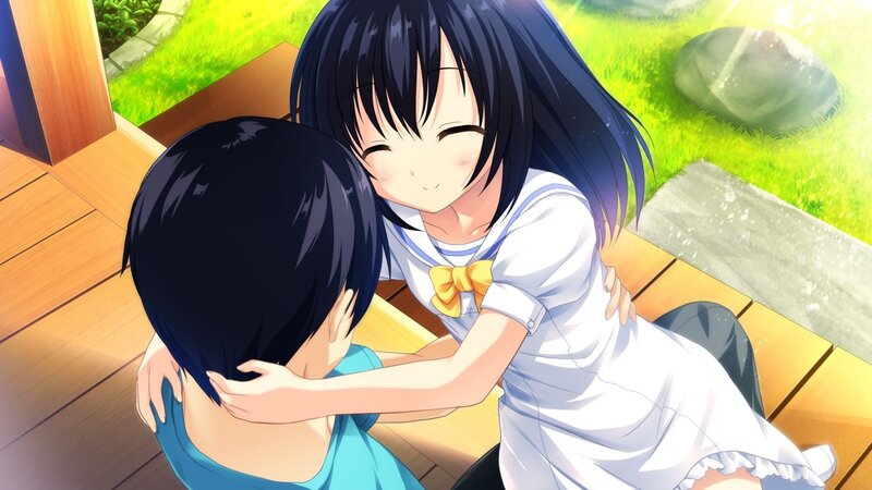 Girl Hugging Another Girl — Green