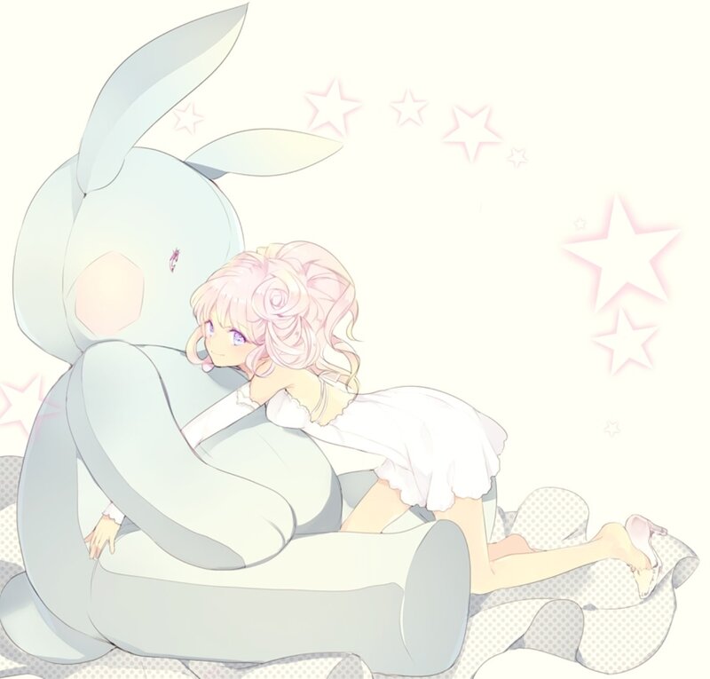 Girl Hugging Bunny