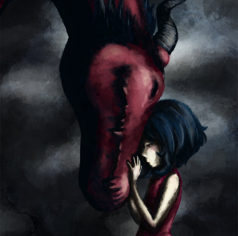 Girl Hugging Demon