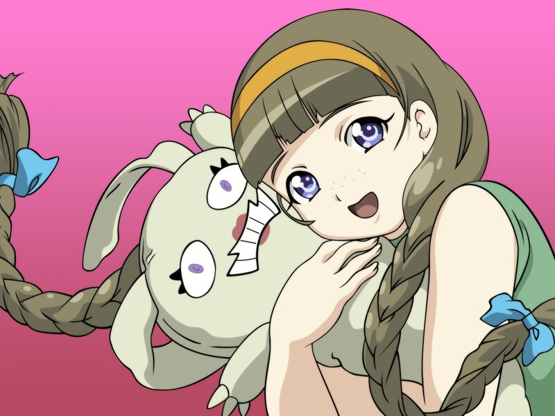 Girl Hugging Digimon