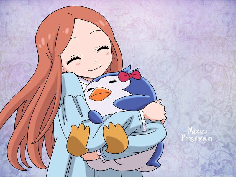 Girl Hugging Penguin