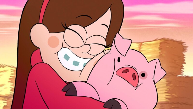 Girl Hugging Pig