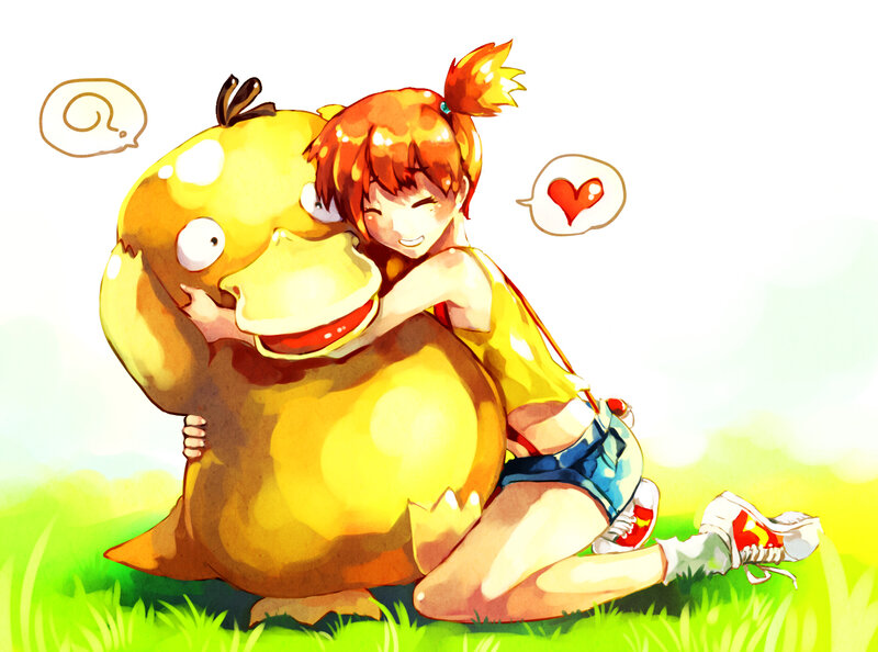 Girl Hugging Psyduck