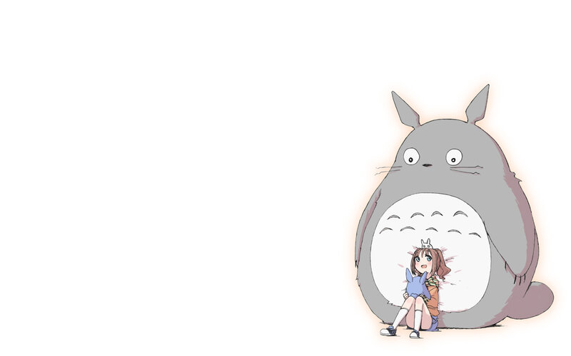 Girl Hugging Totoro