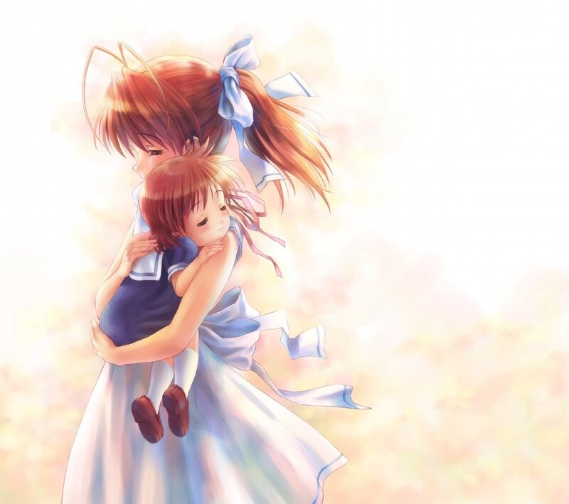 Girl Hugging Younger Girl