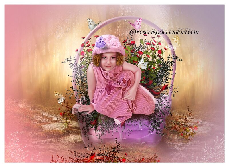 Girl in a Basket