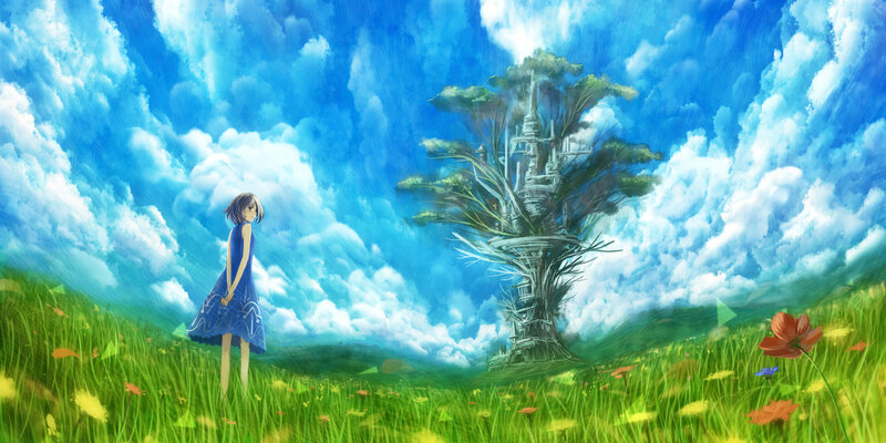 Girl in a Blue Dress — Serene, Afternoon