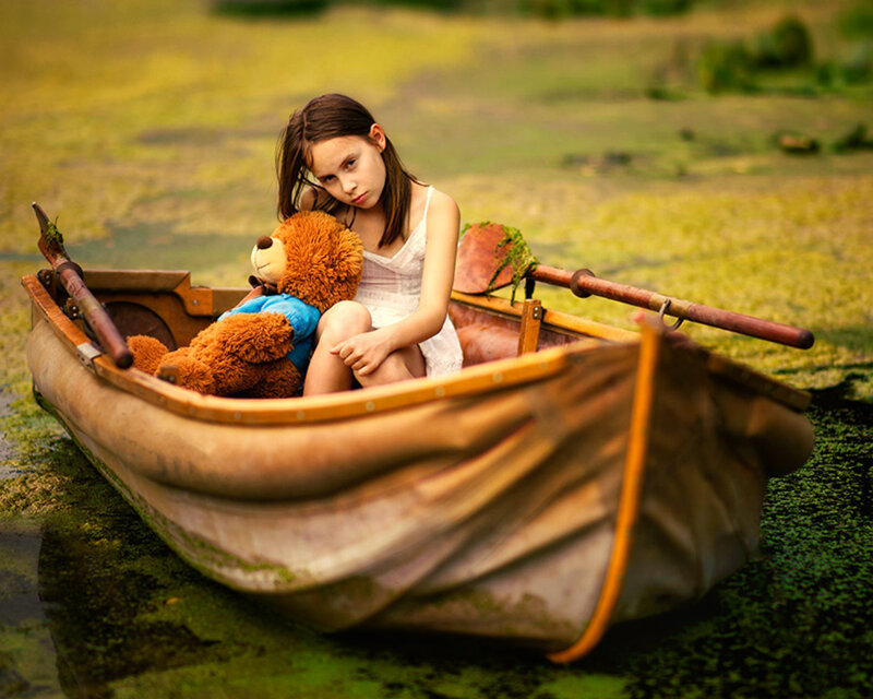 Girl in a Boat — Green