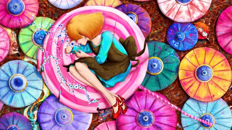 girl in a colorful dream
