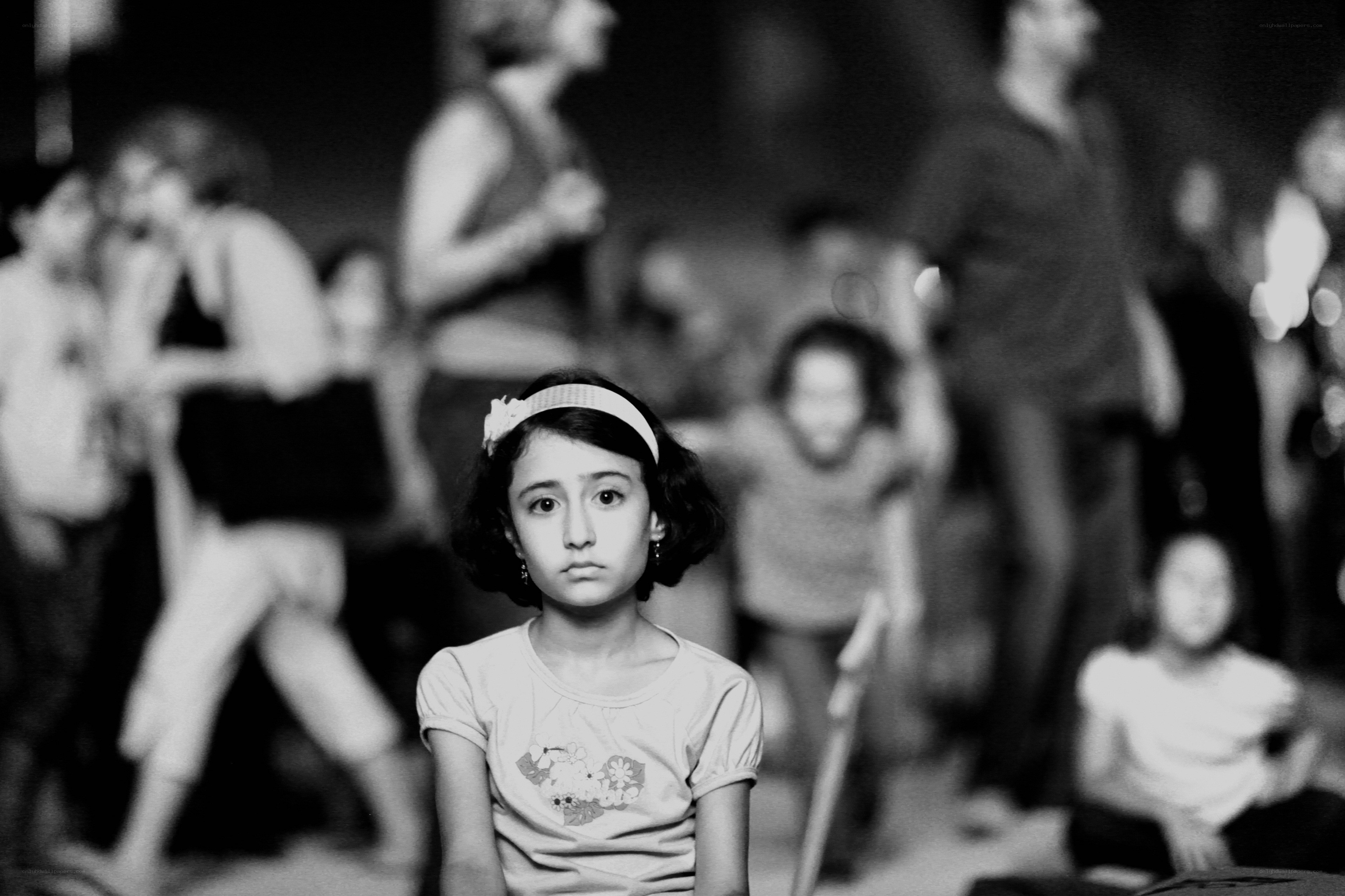 Girl in a crowd