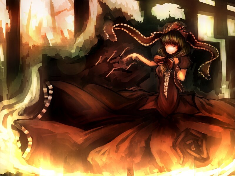 girl in a dark dress with tentacles