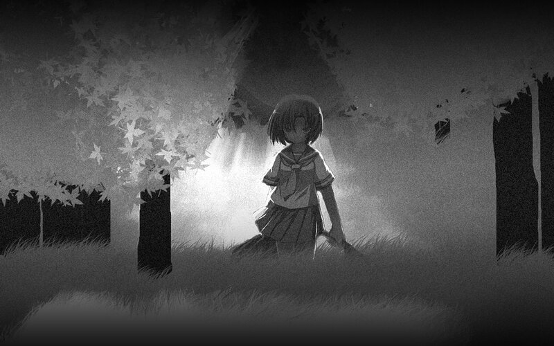 girl in a dark forest