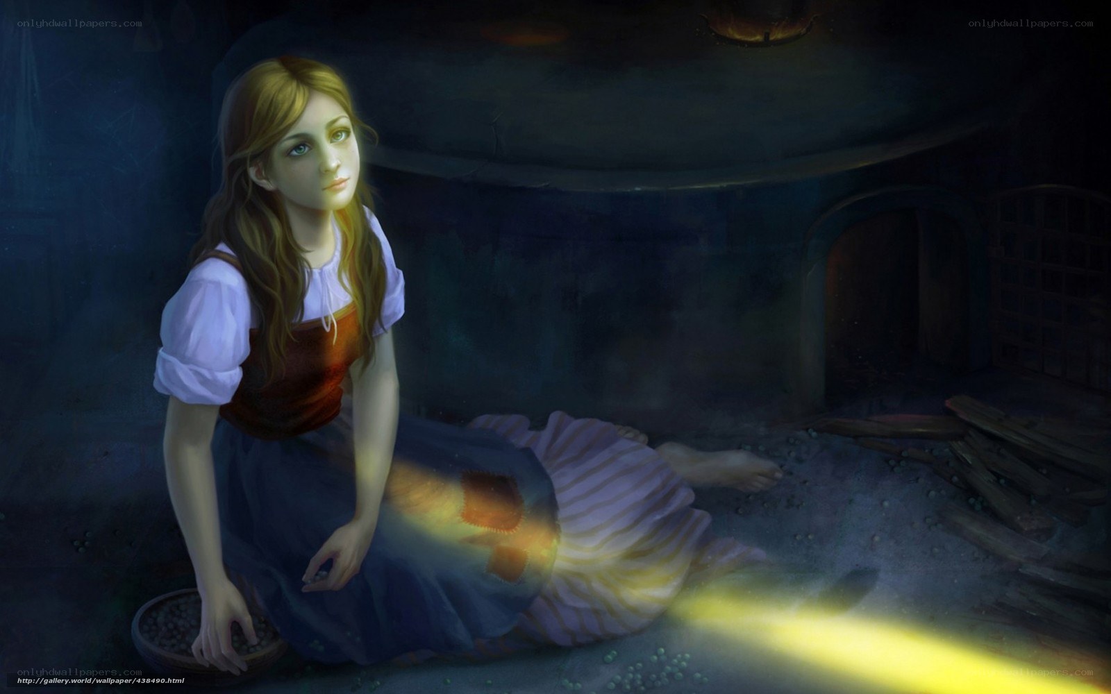 girl in a dark room
