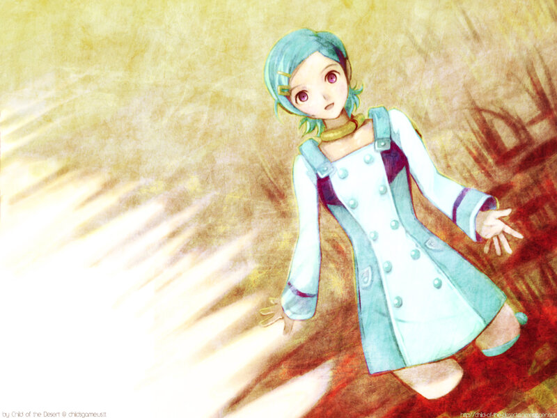 girl in a desert landscape