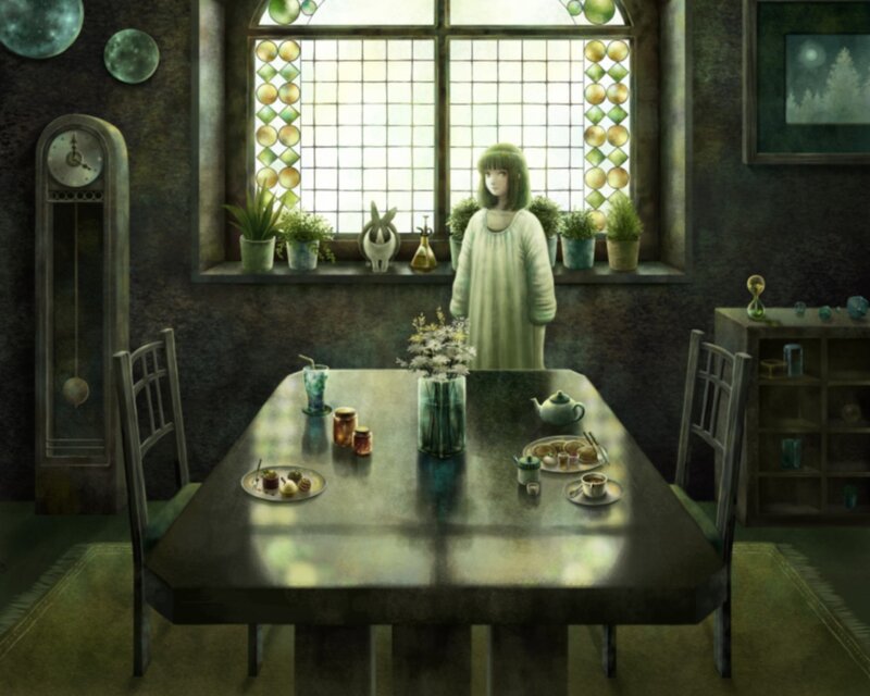 Girl in a Dining Room