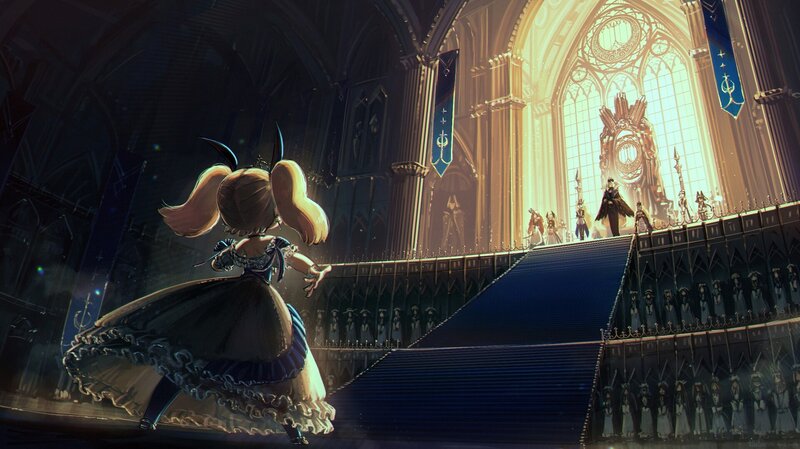 Girl in a Dress — Blue, Dramatic