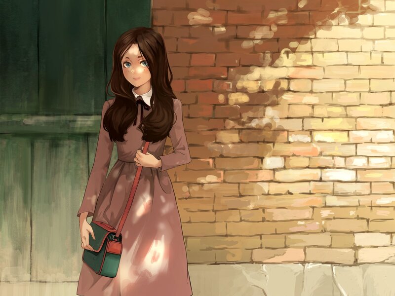 Girl in a Dress — Brown