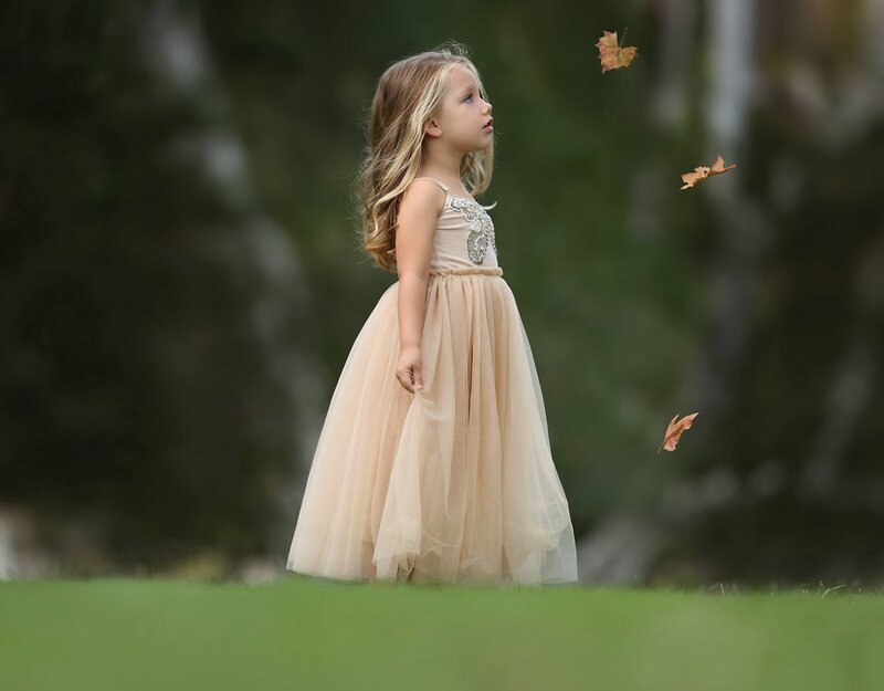 Girl in a Dress — Green, Serene, Autumn
