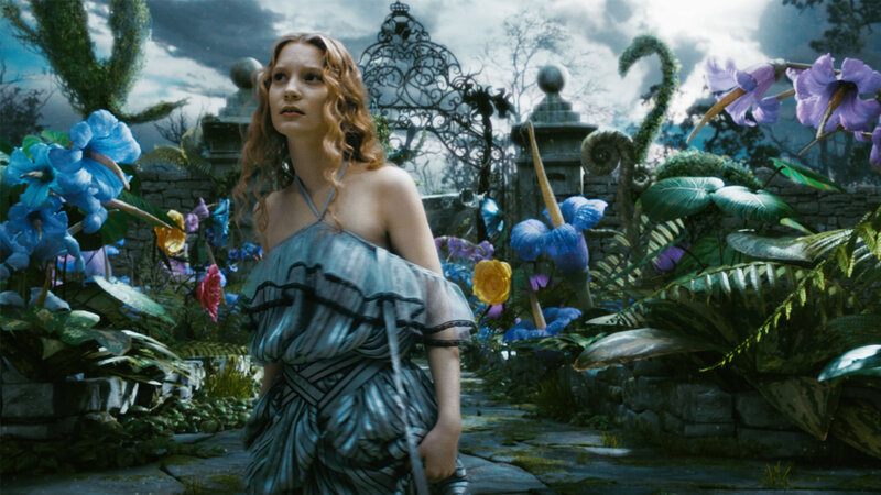 girl in a fantastical garden