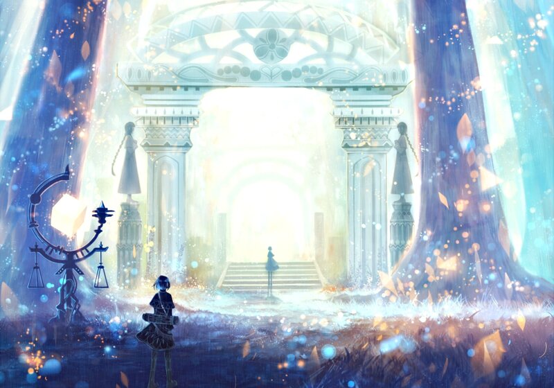 Girl in a Fantasy Temple