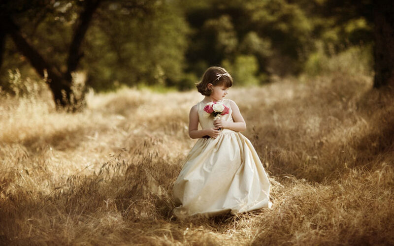 Girl in a Field — Beige