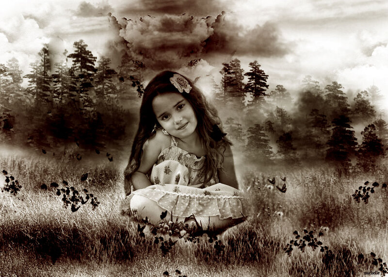 Girl in a Field — Brown