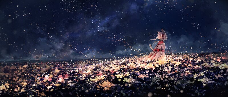 Girl in a Field — Dark Blue