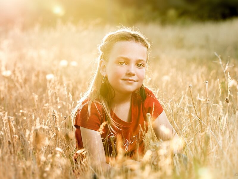 Girl in a Field — Gold