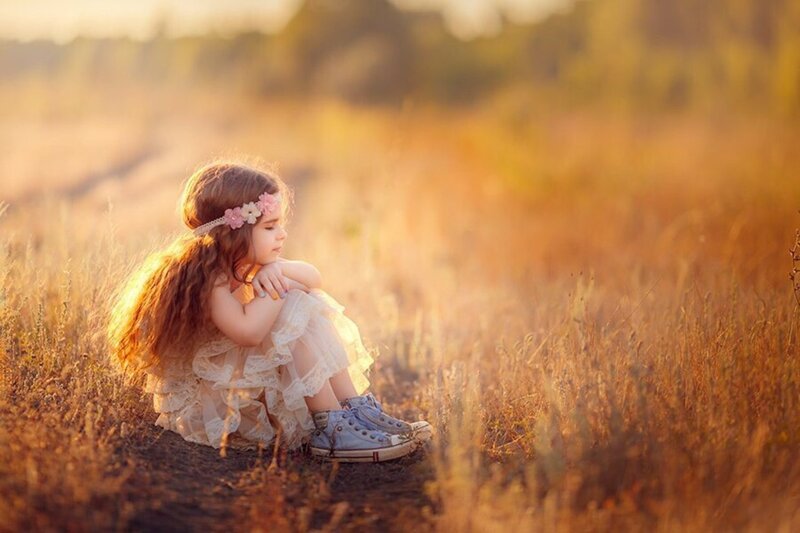 Girl in a Field — Golden