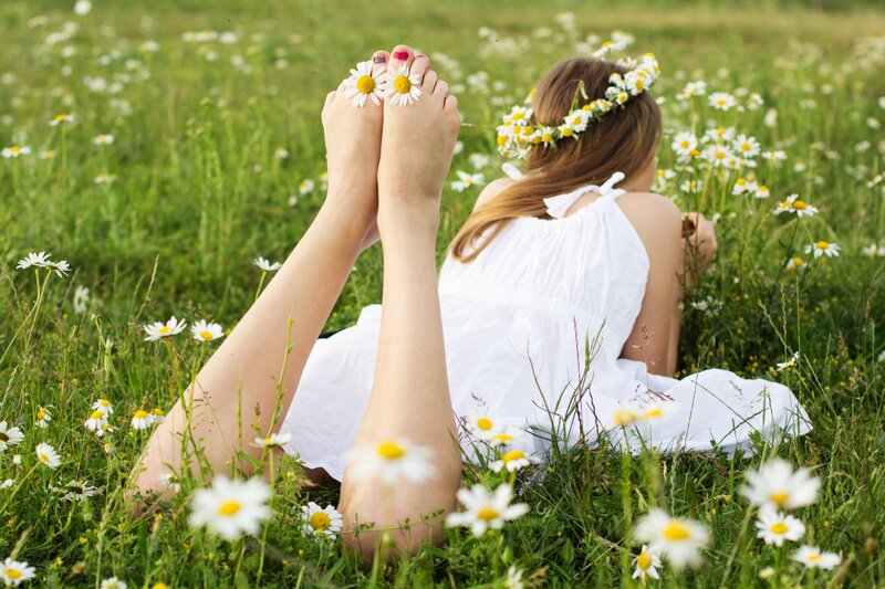 Girl in a Field — Green, Serene, Summer