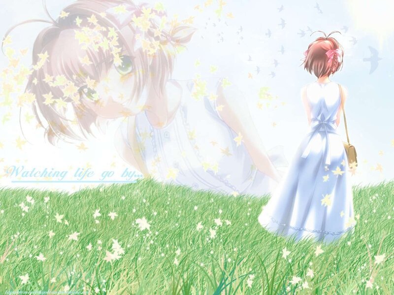 Girl in a Field — Green, Serene