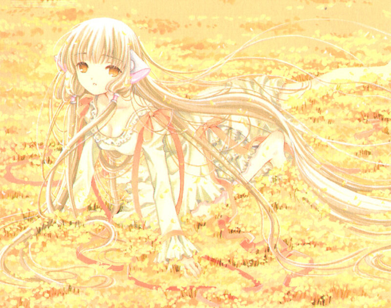 girl in a field of flowers