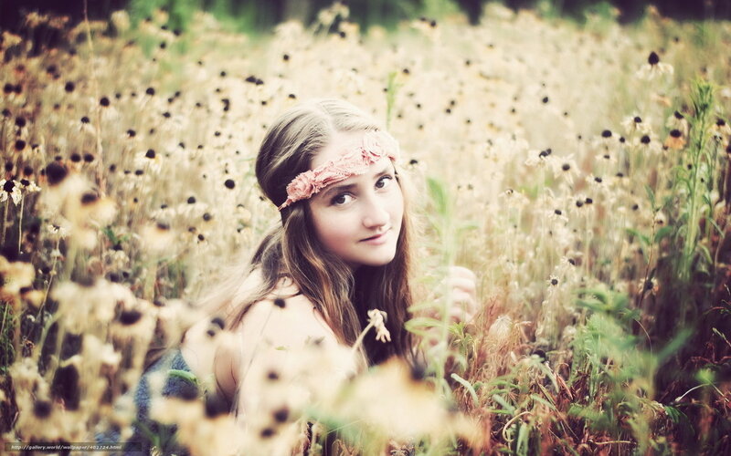 Girl in a Field — Pink