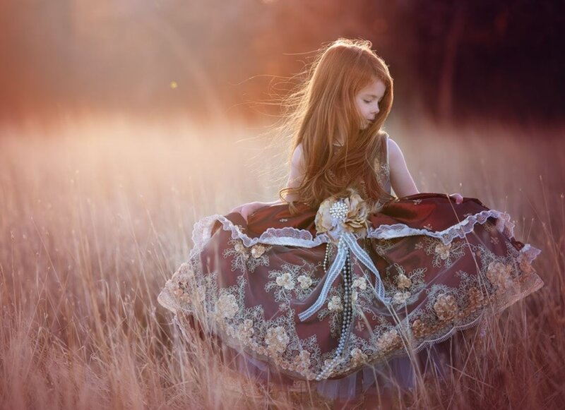 Girl in a Field — Red