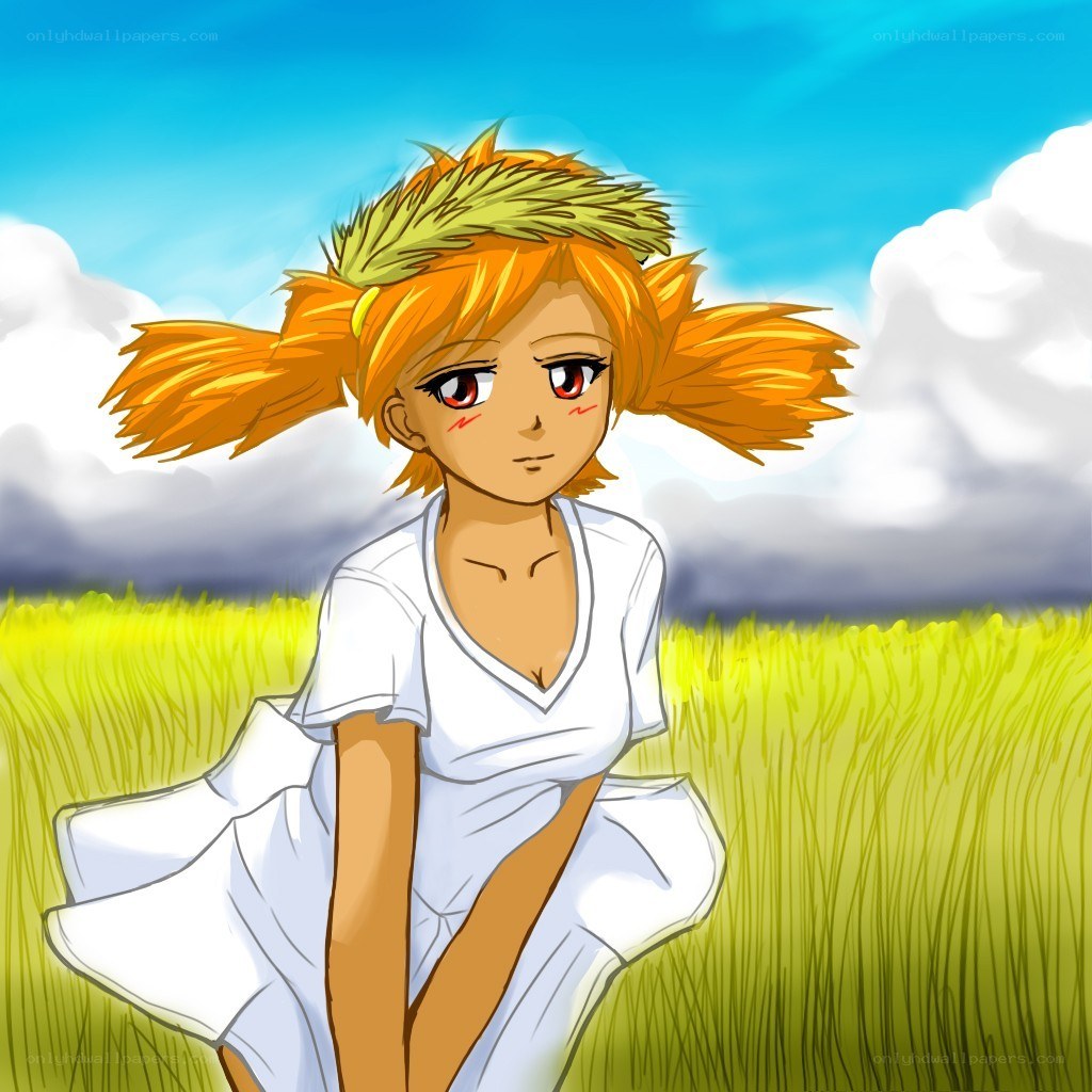 girl in a field