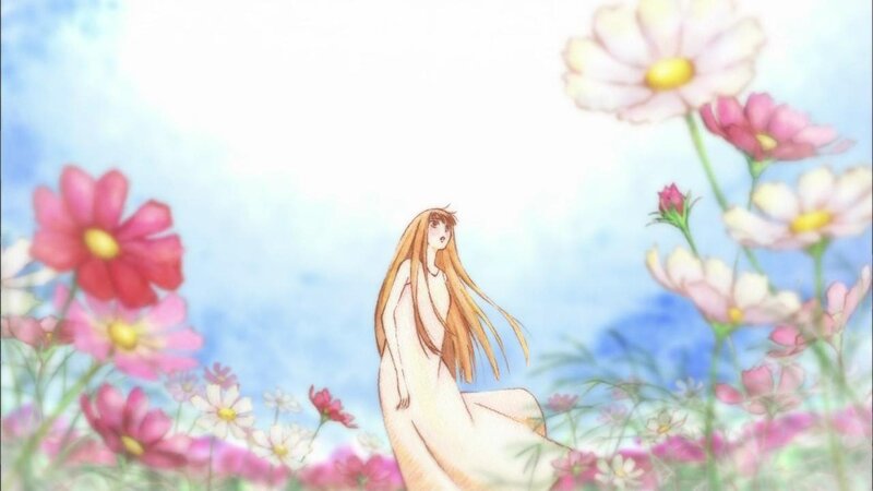 girl in a flower field