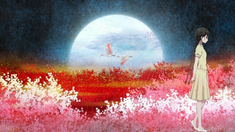 Girl in a Flower Field — Red