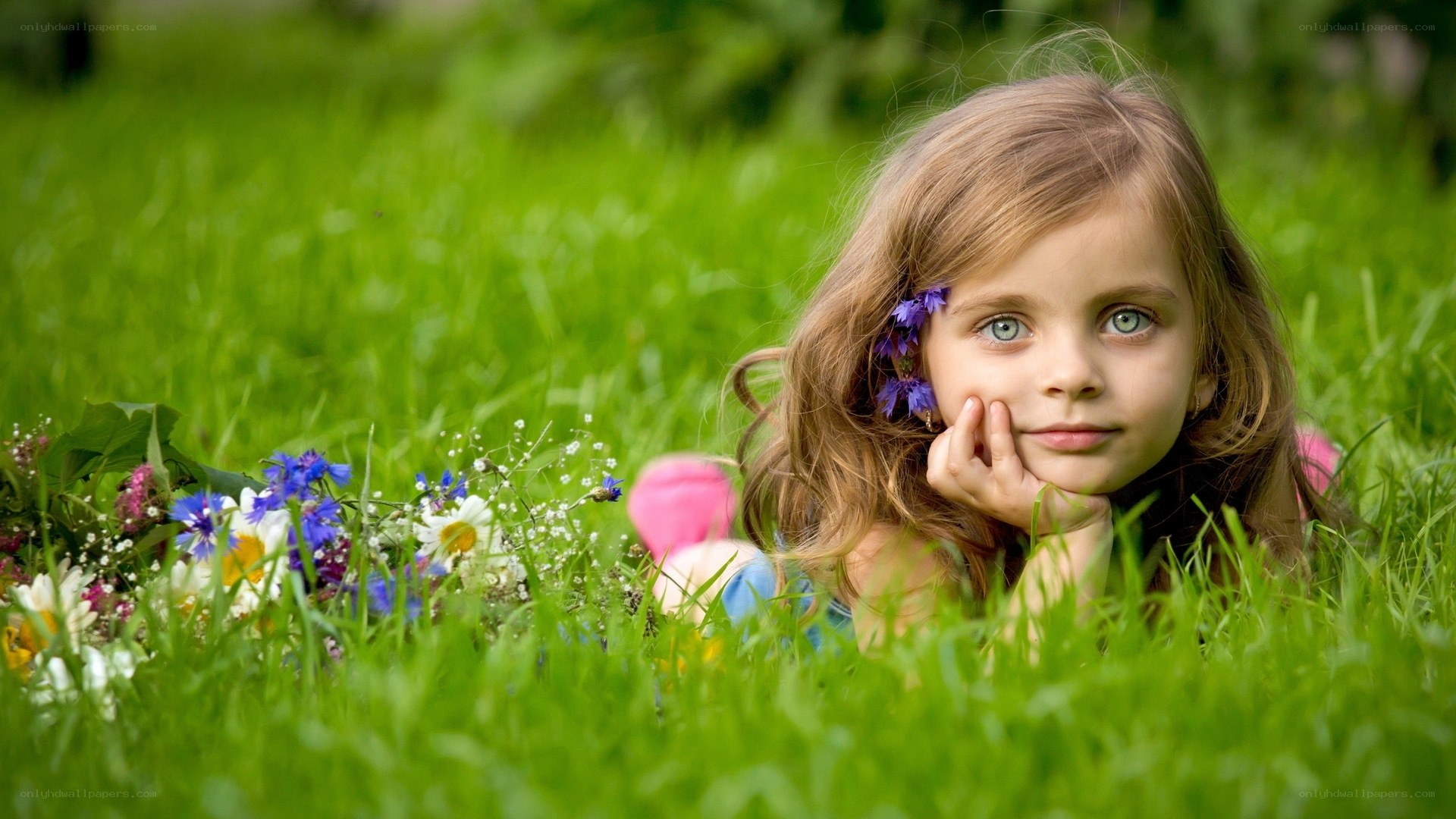 girl in a flower field