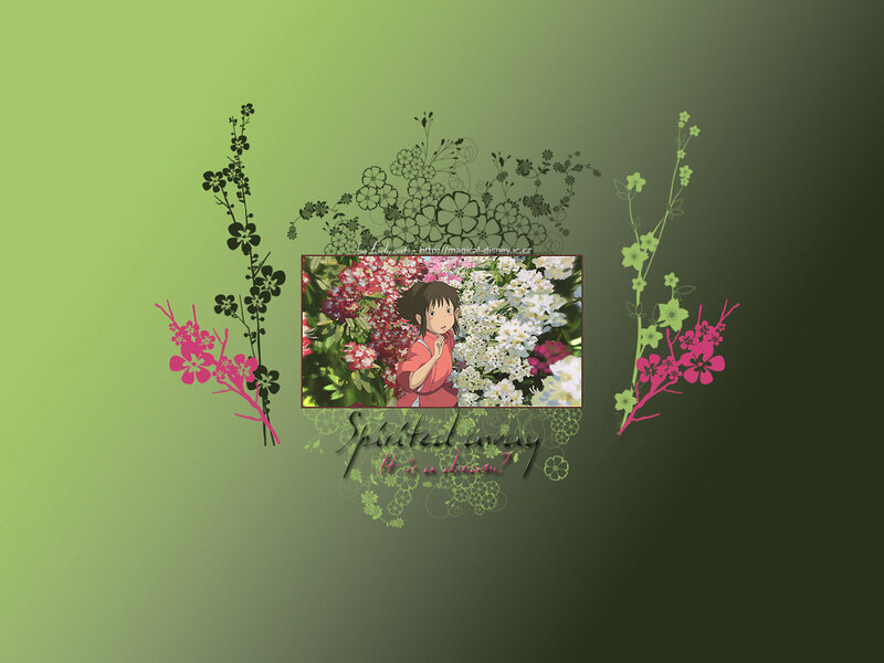 Girl in a Flower Garden — Green