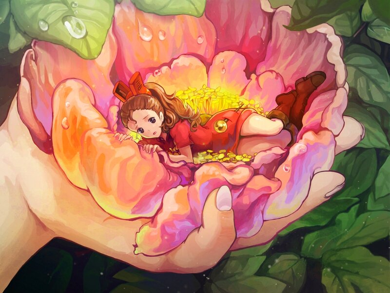 Girl in a Flower