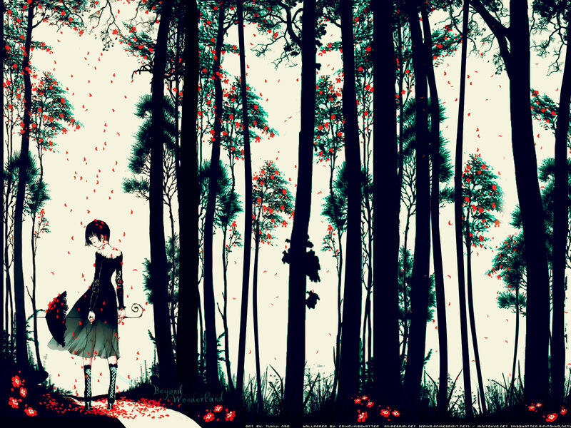 Girl in a Forest — Black