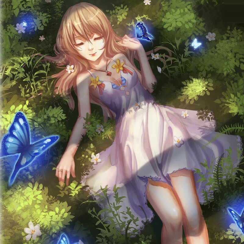 Girl in a Garden — Green