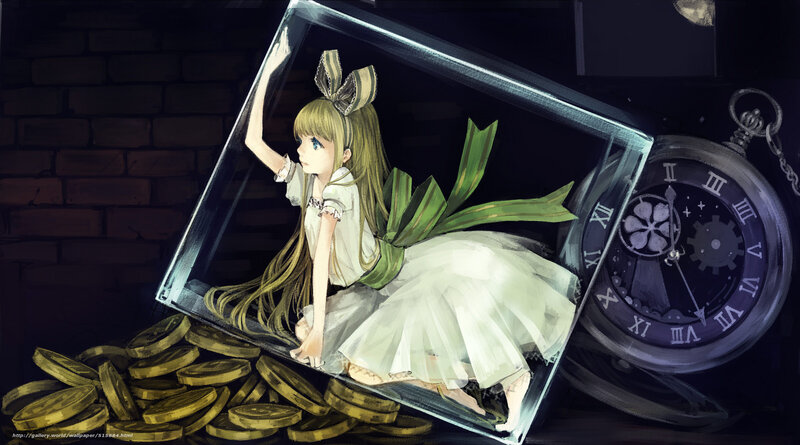 girl in a glass box
