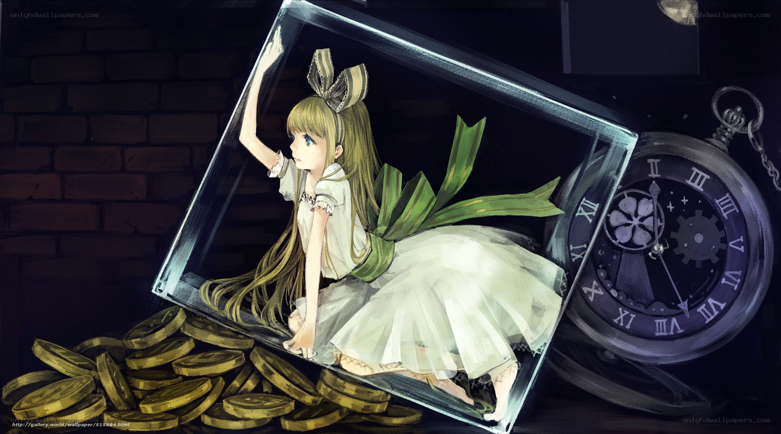 girl in a glass box