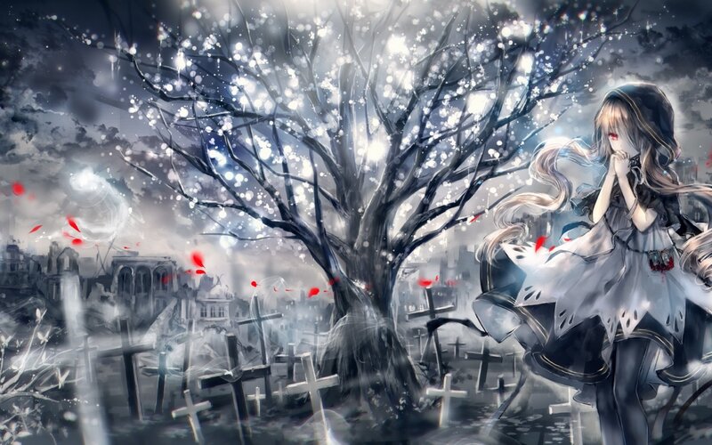Girl in a Graveyard