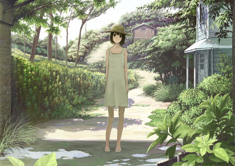 Girl in a green dress
