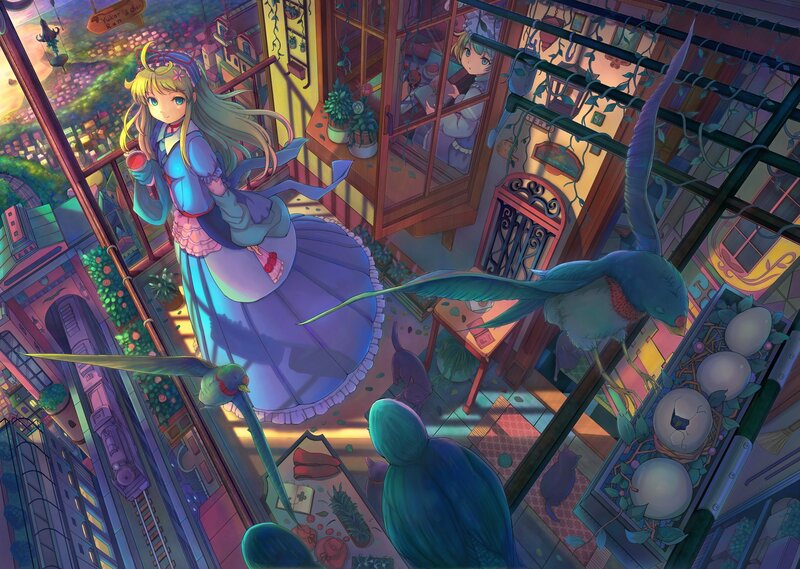 Girl in a Greenhouse — Blue