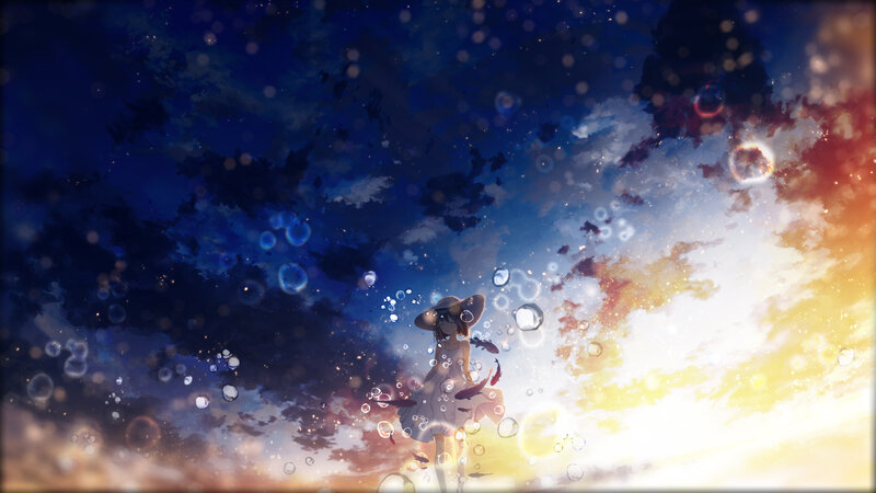 Girl in a Hat — Blue