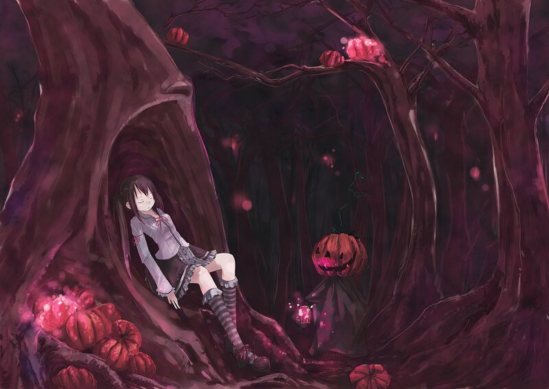 Girl in a Hollow Tree